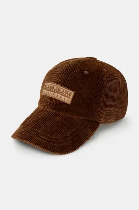 Napapijri brown corduroy baseball cap F-Aar NP0A4IB2W0B1