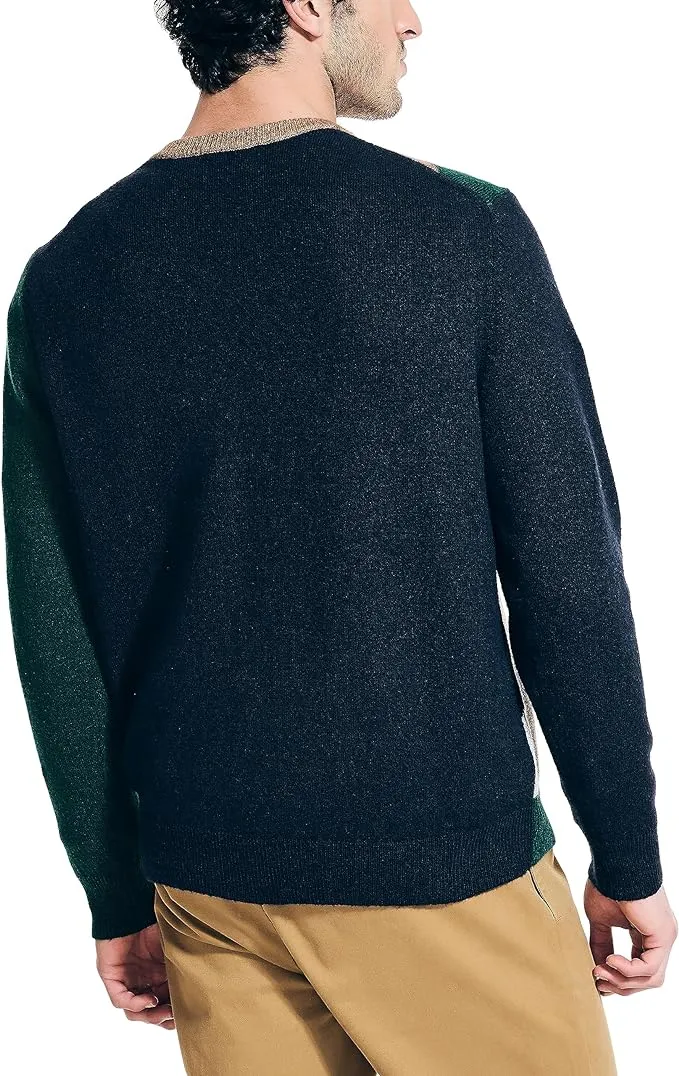 Nautica Men's Eco-Friendly Argyle Crewneck Sweater