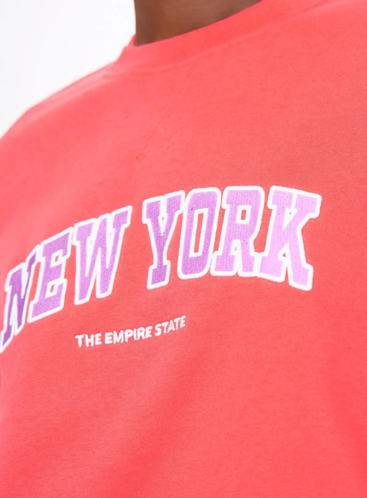 New York Oversized Coral Sweatshirt M | Hoodies & Sweatshirts | Tu - Shop Now