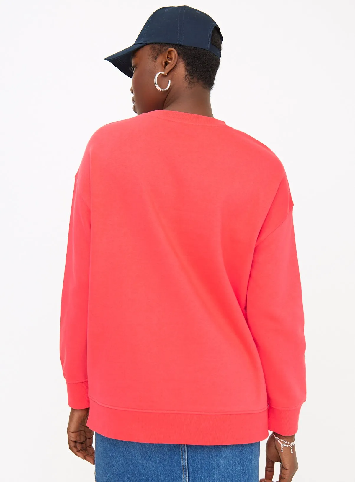 New York Oversized Coral Sweatshirt M | Hoodies & Sweatshirts | Tu - Shop Now