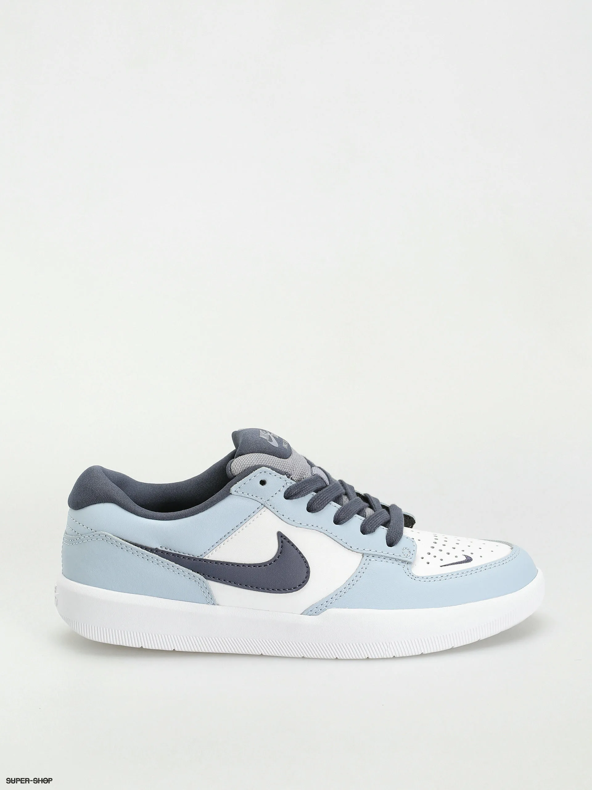 Nike SB Force 58 Prm L Shoes in White/Thunder Blue Ashen Slate