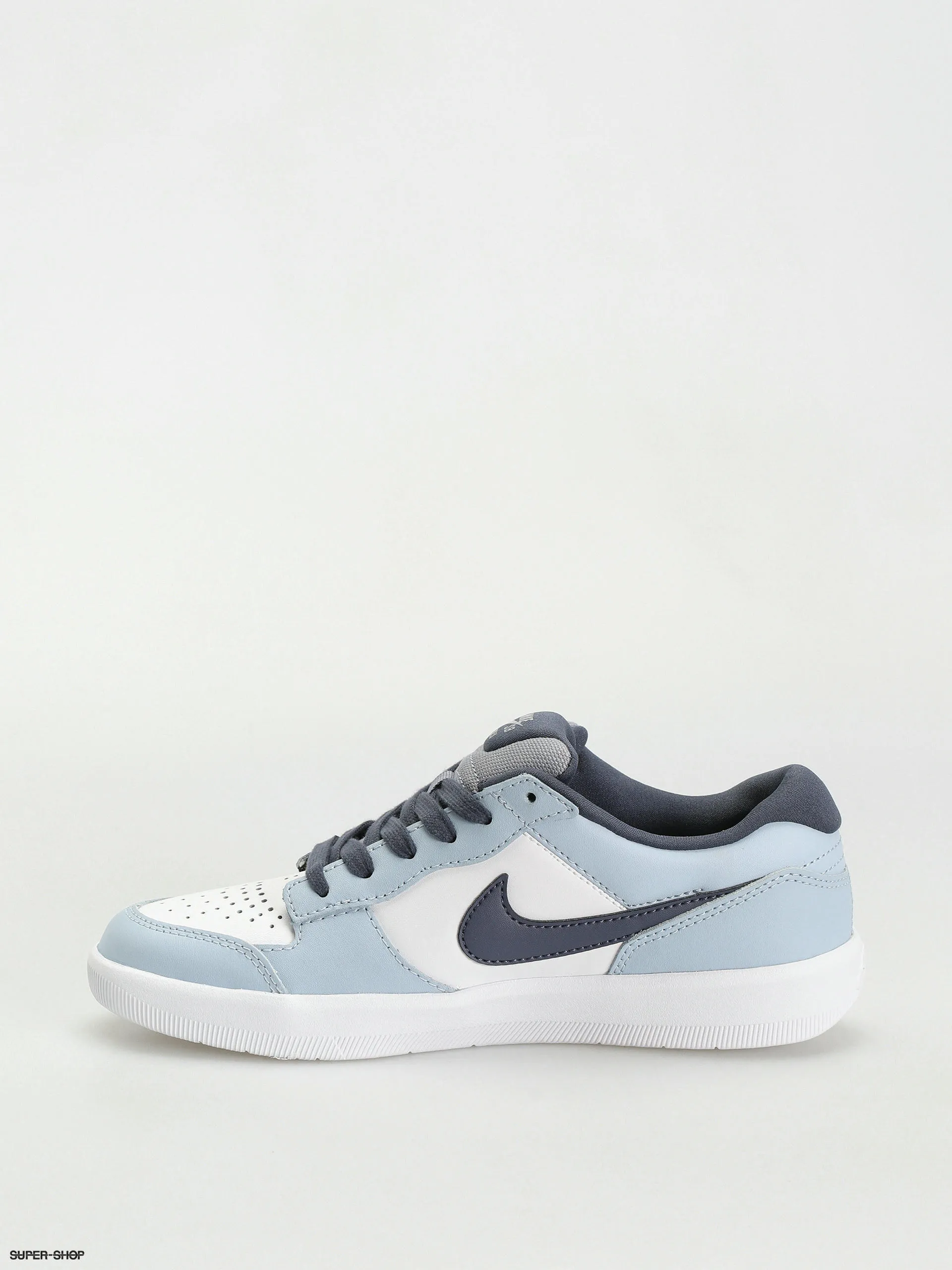 Nike SB Force 58 Prm L Shoes in White/Thunder Blue Ashen Slate