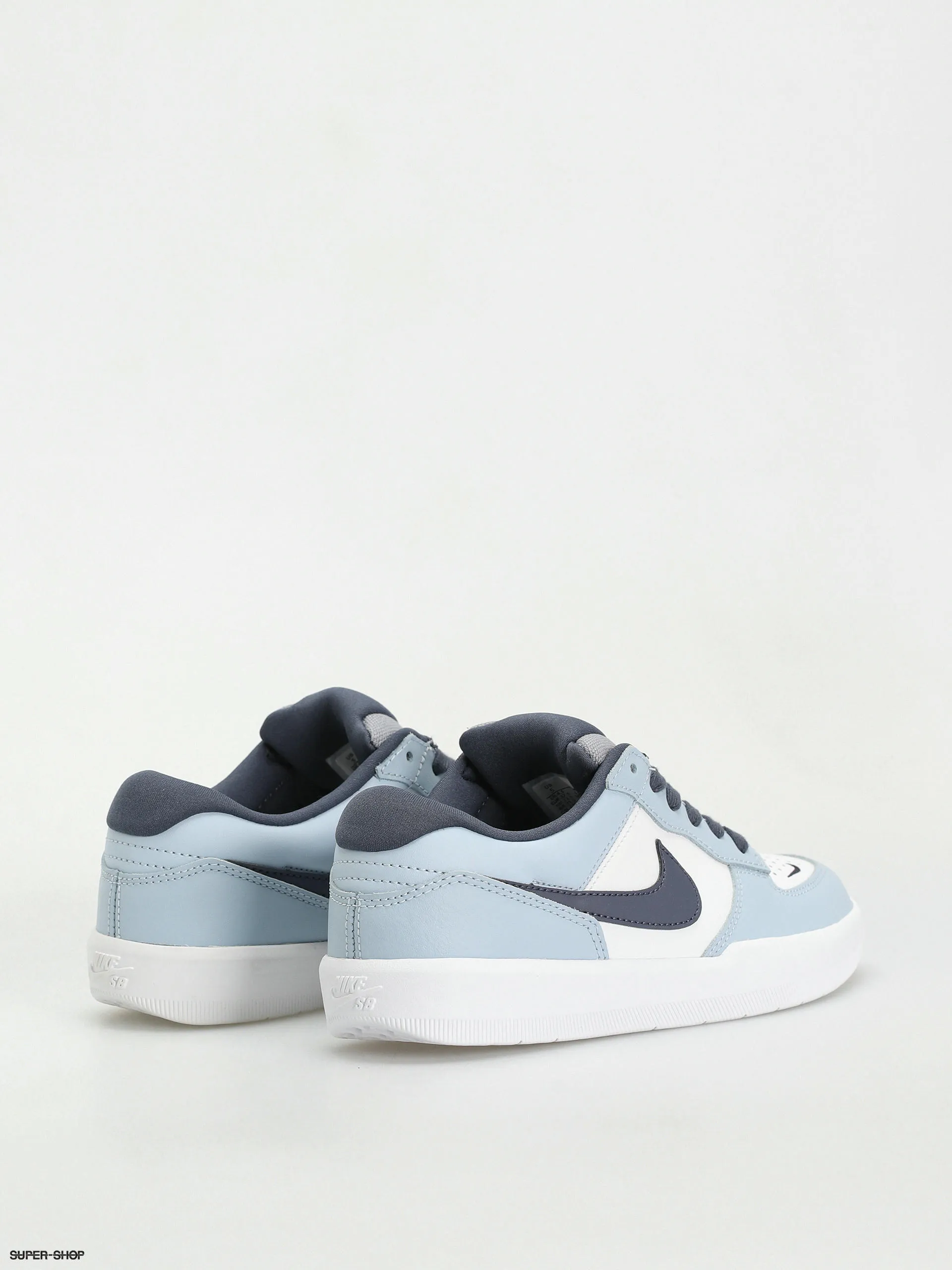 Nike SB Force 58 Prm L Shoes in White/Thunder Blue Ashen Slate