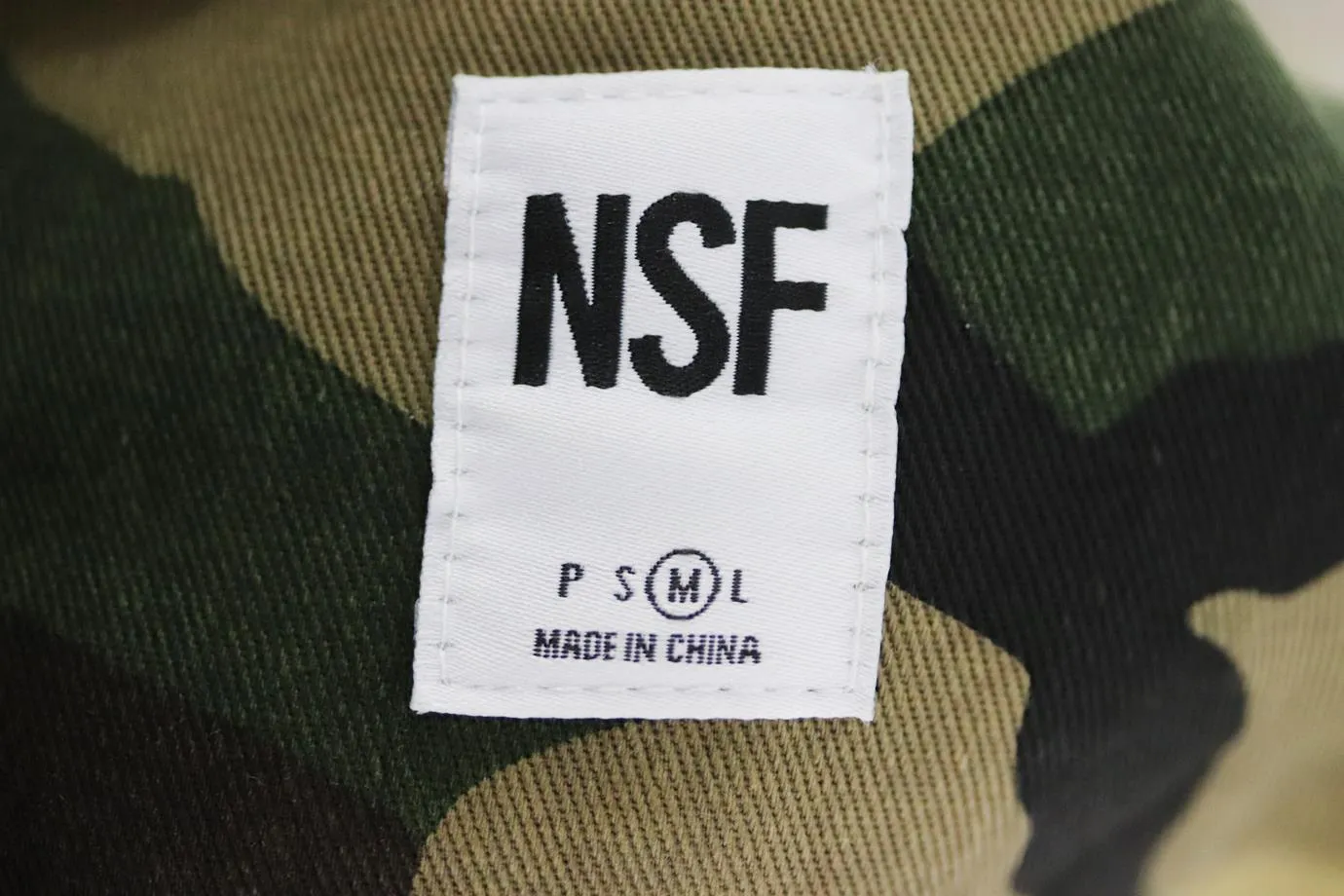 NSF camouflage print cotton coat size medium.