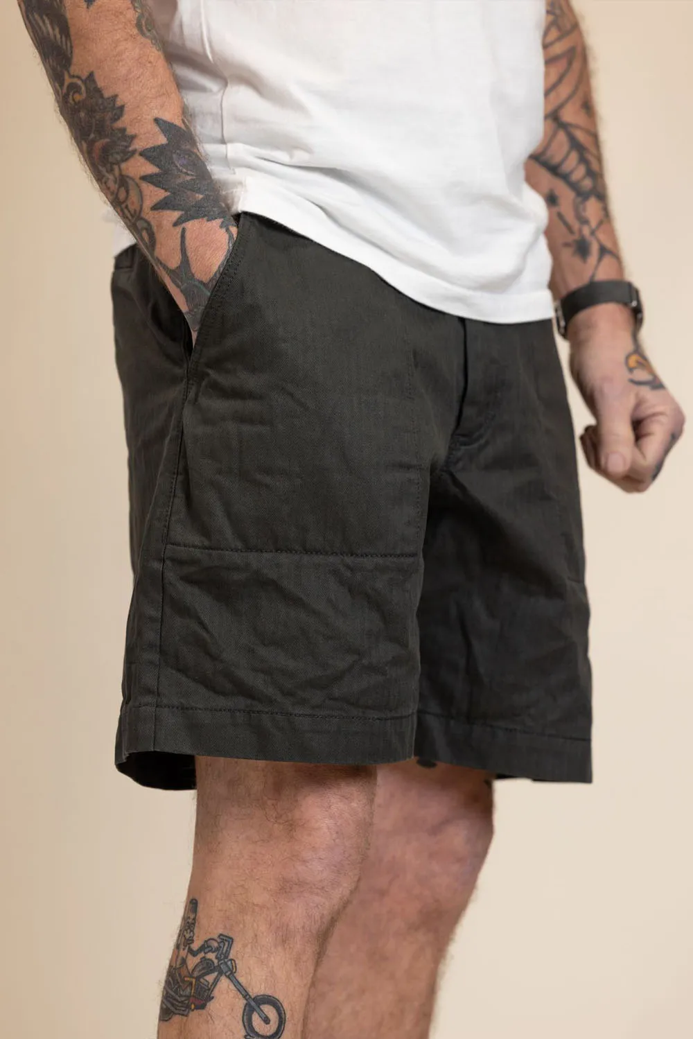 Olive Fatigue Shorts