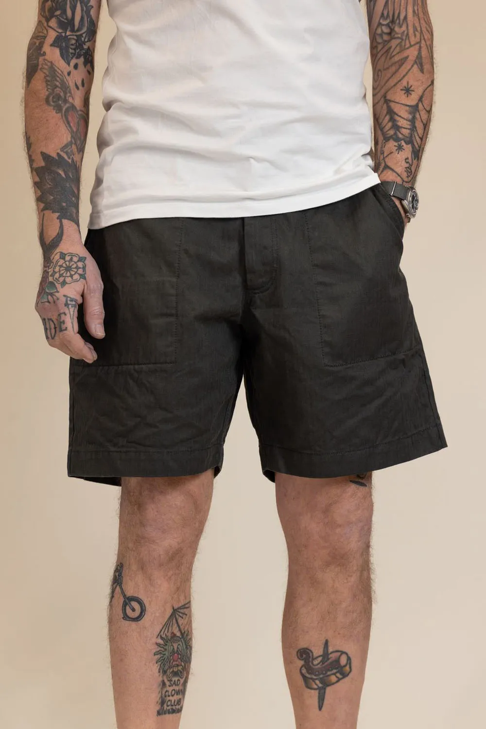 Olive Fatigue Shorts