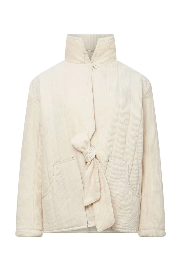 Organic Corduroy Coat - Winter White