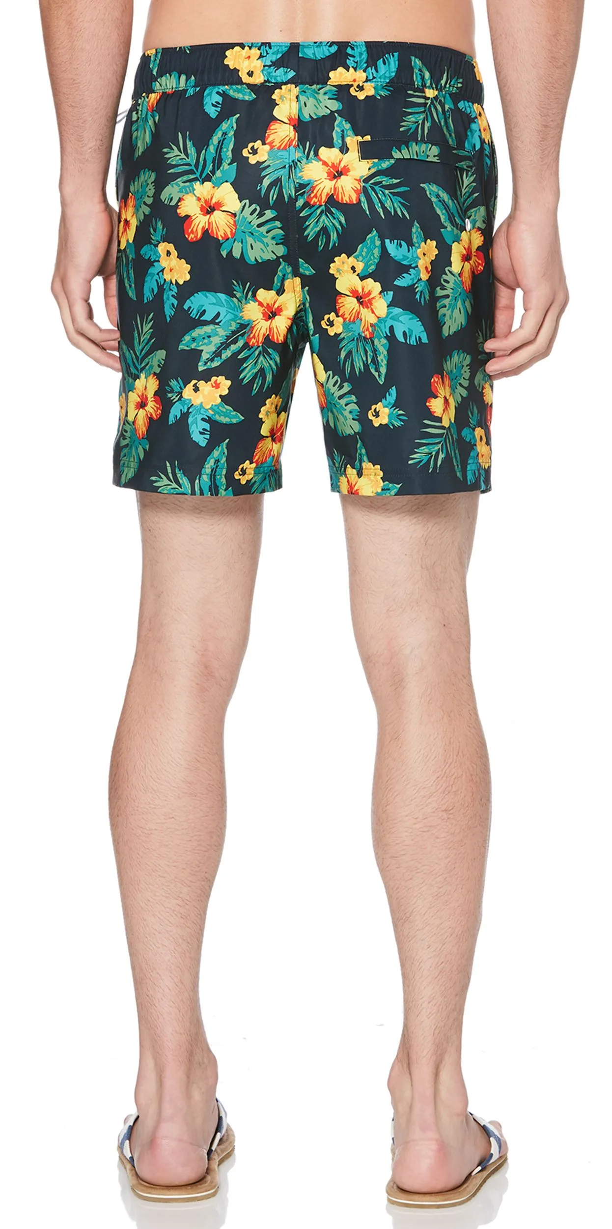 Dark Sapphire Original Penguin Floral Elastic Volley Swim Shorts