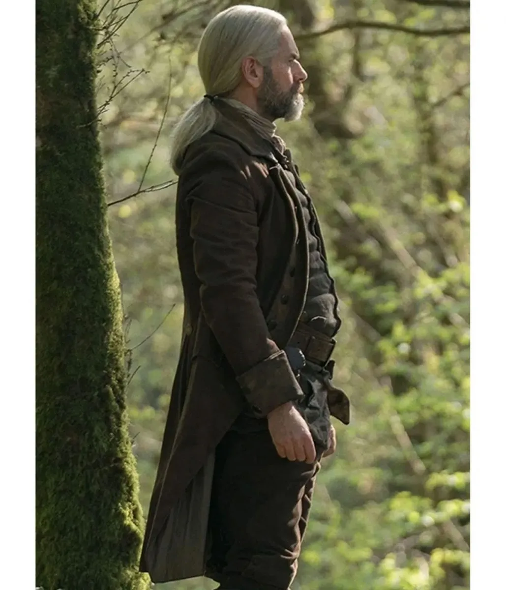 Outlander Season 6 Duncan Lacroix Suede Coat