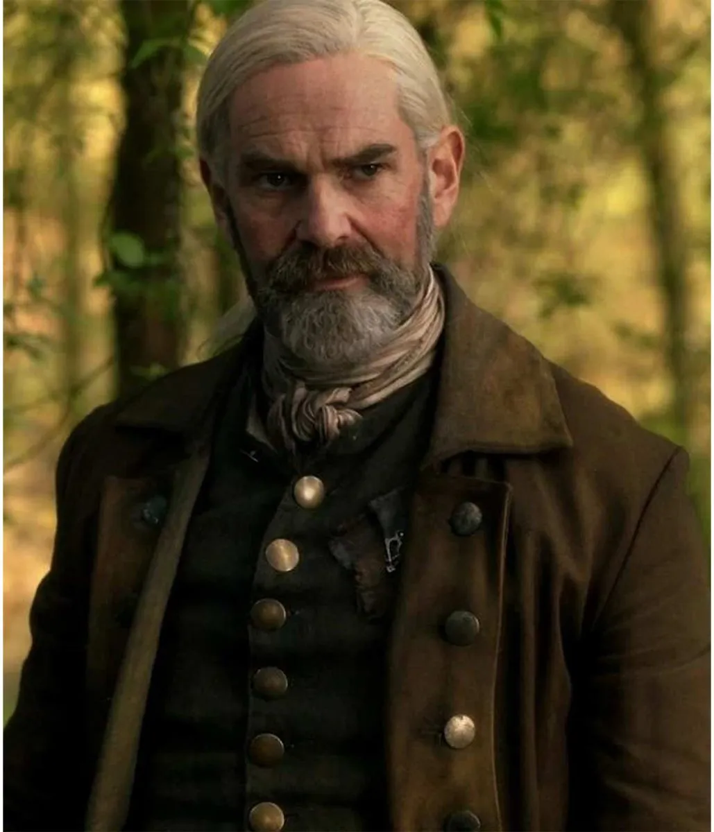 Outlander Season 6 Duncan Lacroix Suede Coat