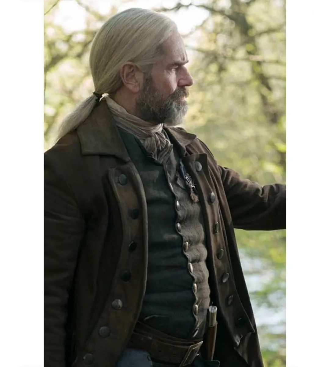 Outlander Season 6 Duncan Lacroix Suede Coat