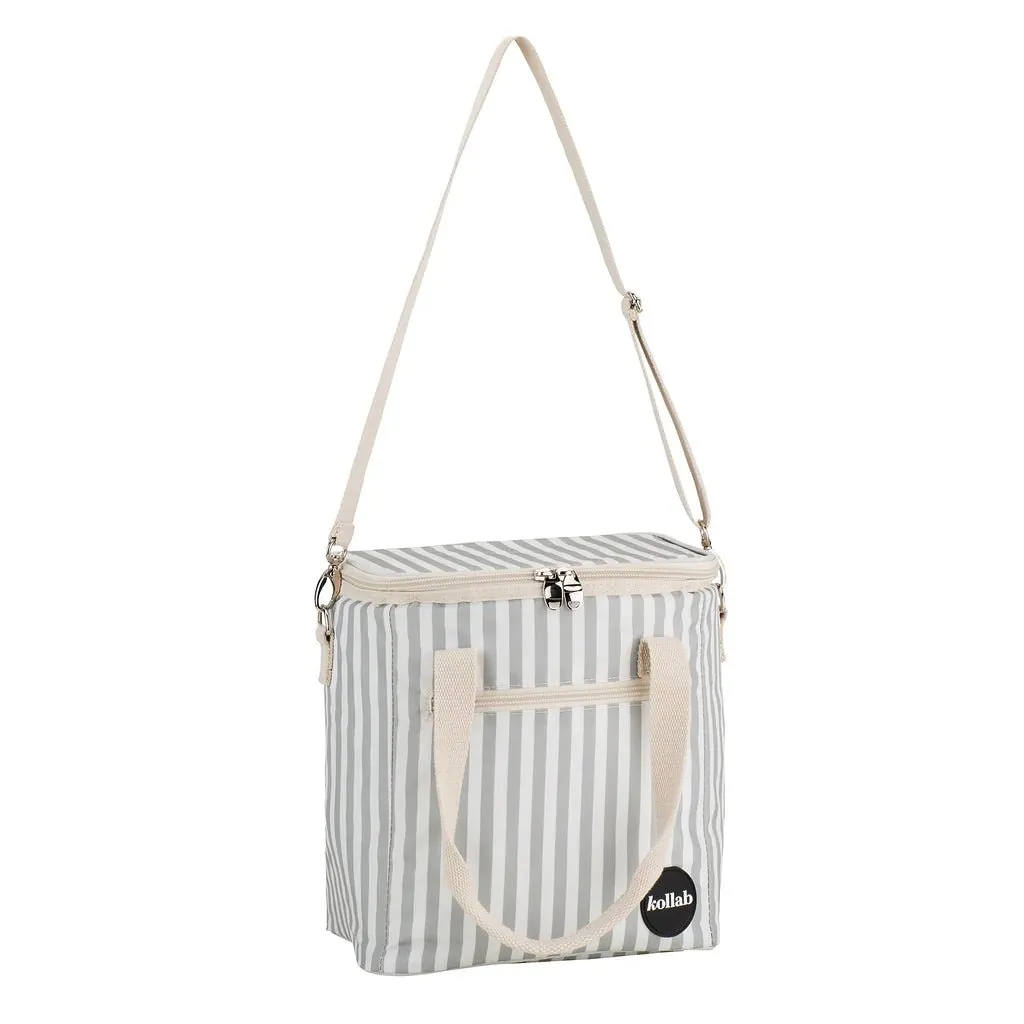 Picnic Bag with Striped Mini Cooler