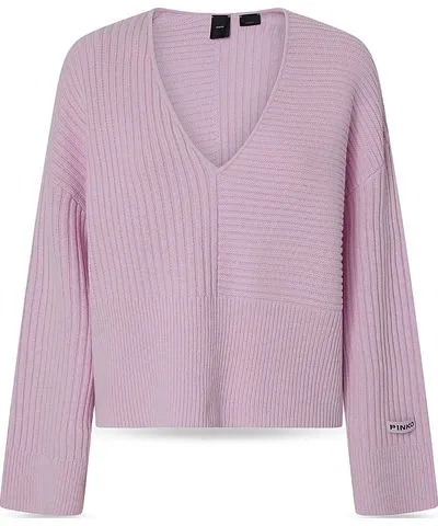 Pinko Aphrodite Wool Cashmere V Neck Jumper