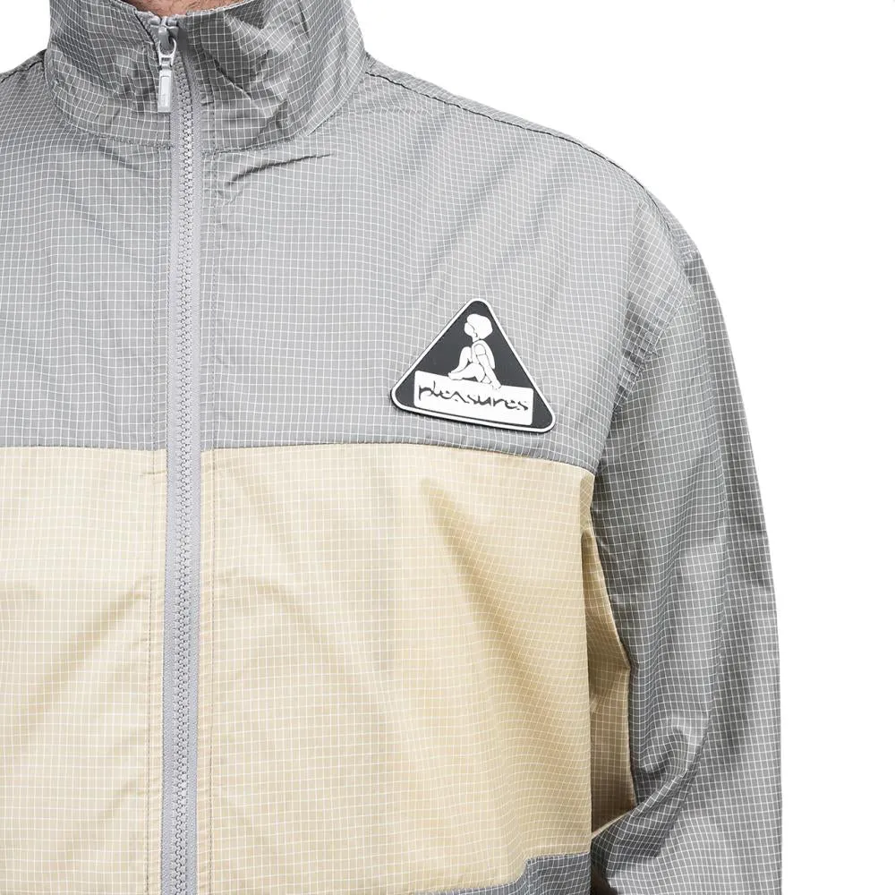 Pleasures Brick Tech Track Jacket Grey Beige