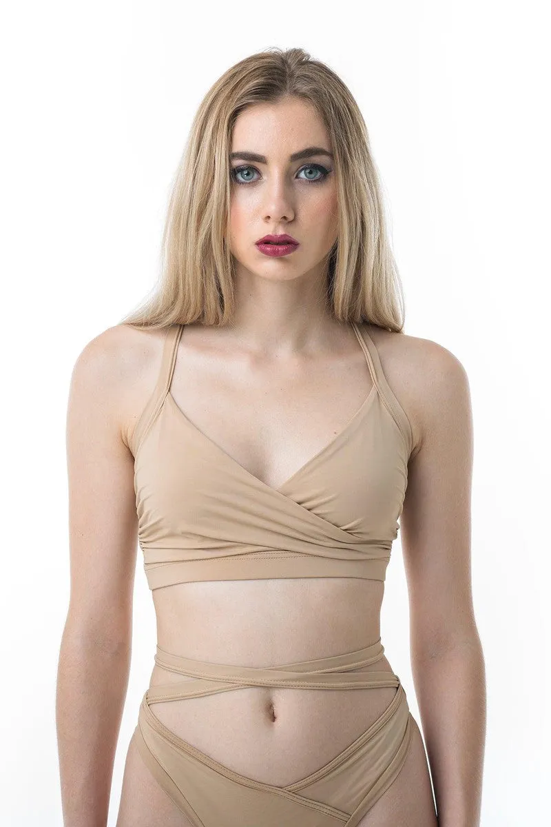 Poledancerka Wrap Top - Nude Pole Dance Top