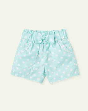 Polka Dot High-Waisted Shorts