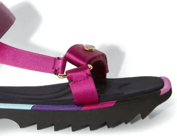 PUCCI Crush logo-plaque flat sandals Pink