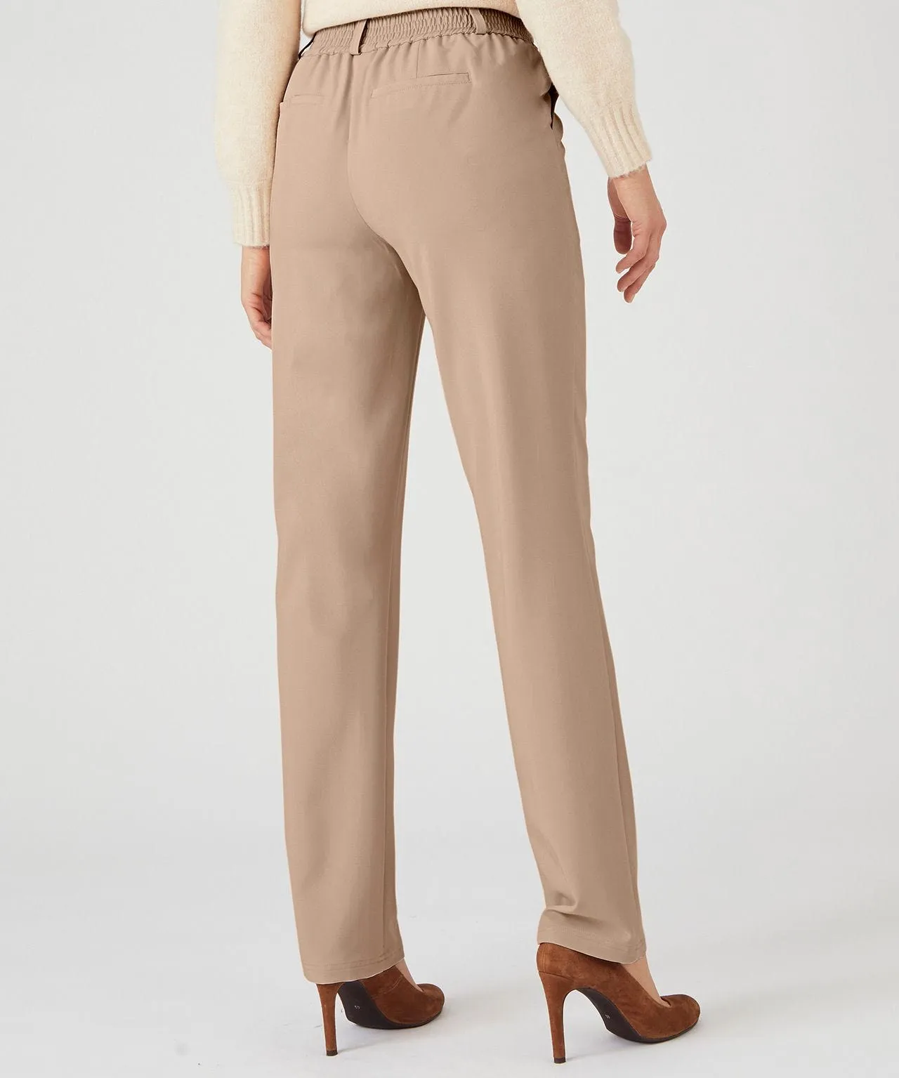 Pull-on Straight-leg Pants