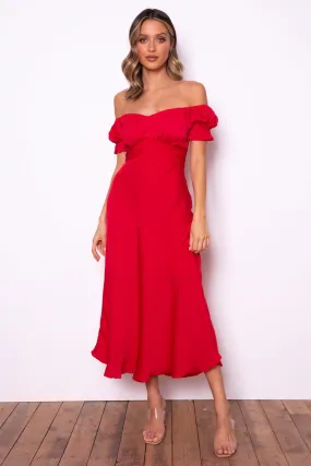 Red Sleeveless Plunging Neckline Bodycon Dress