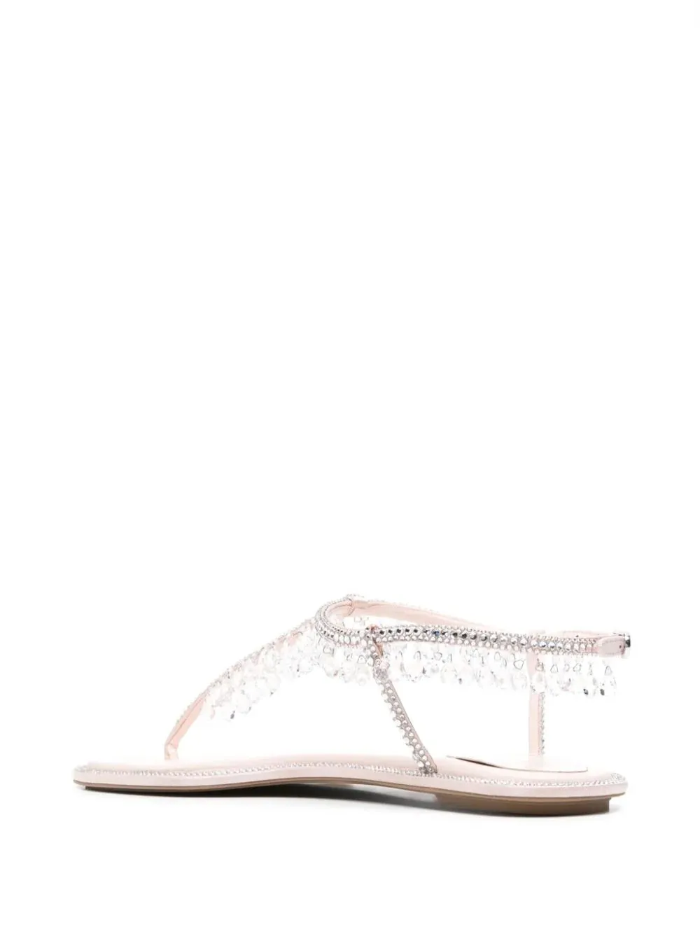 RENE' CAOVILLA Pink Diana Sandals with Crystals