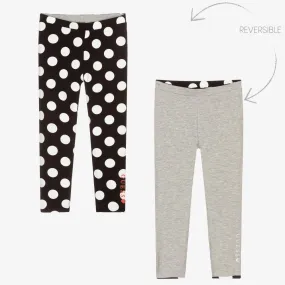 Reversible Black Leggings for Girls