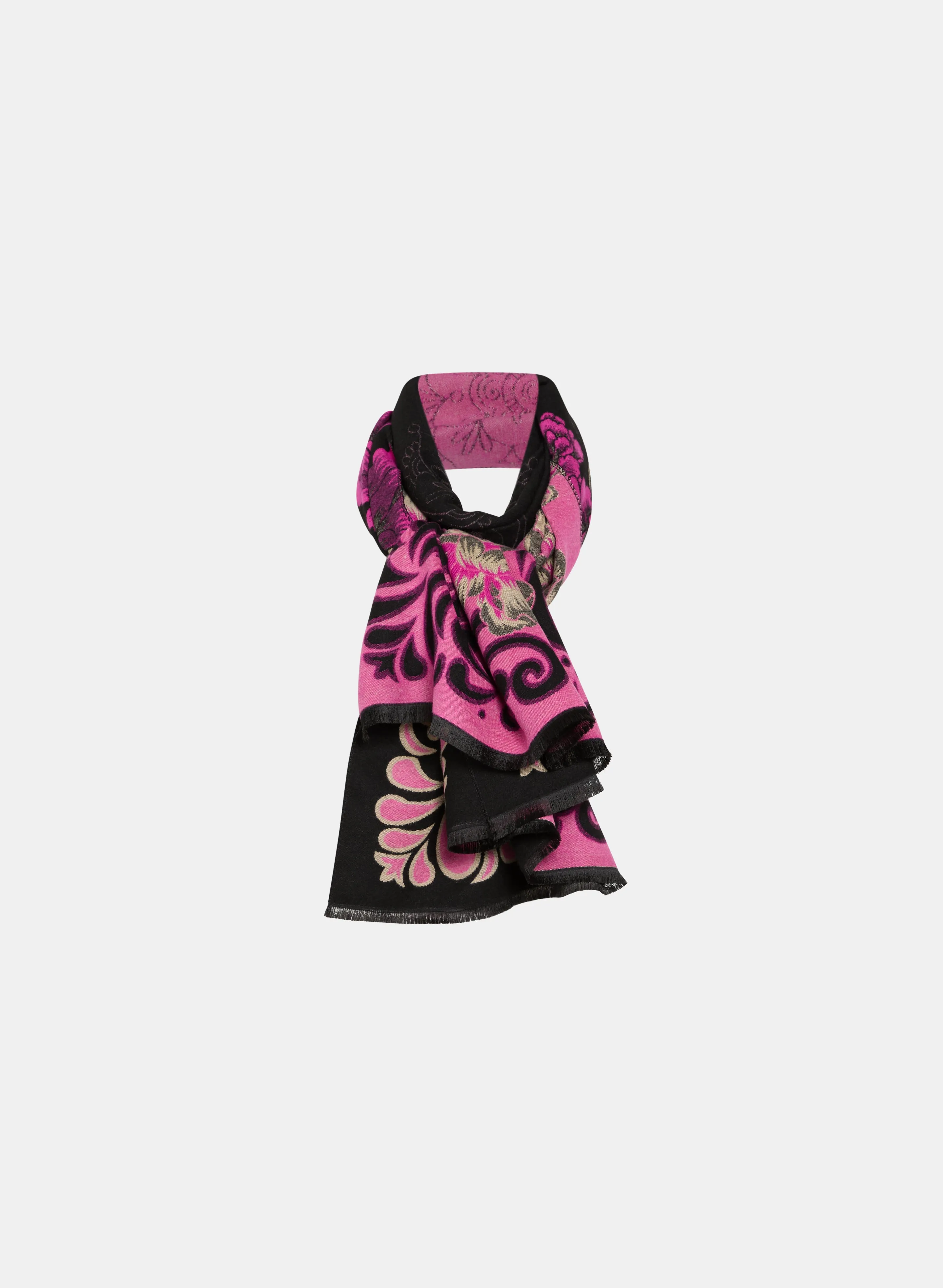 Reversible Floral Paisley Scarf