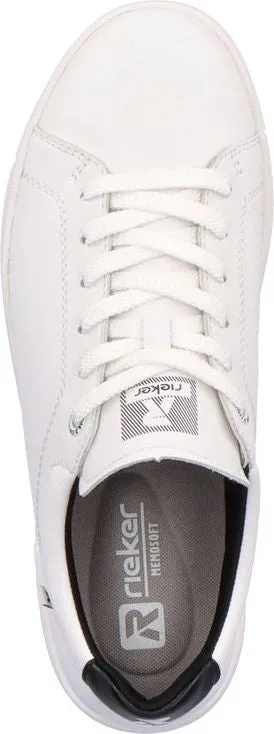 Rieker White Lace Up Trainers