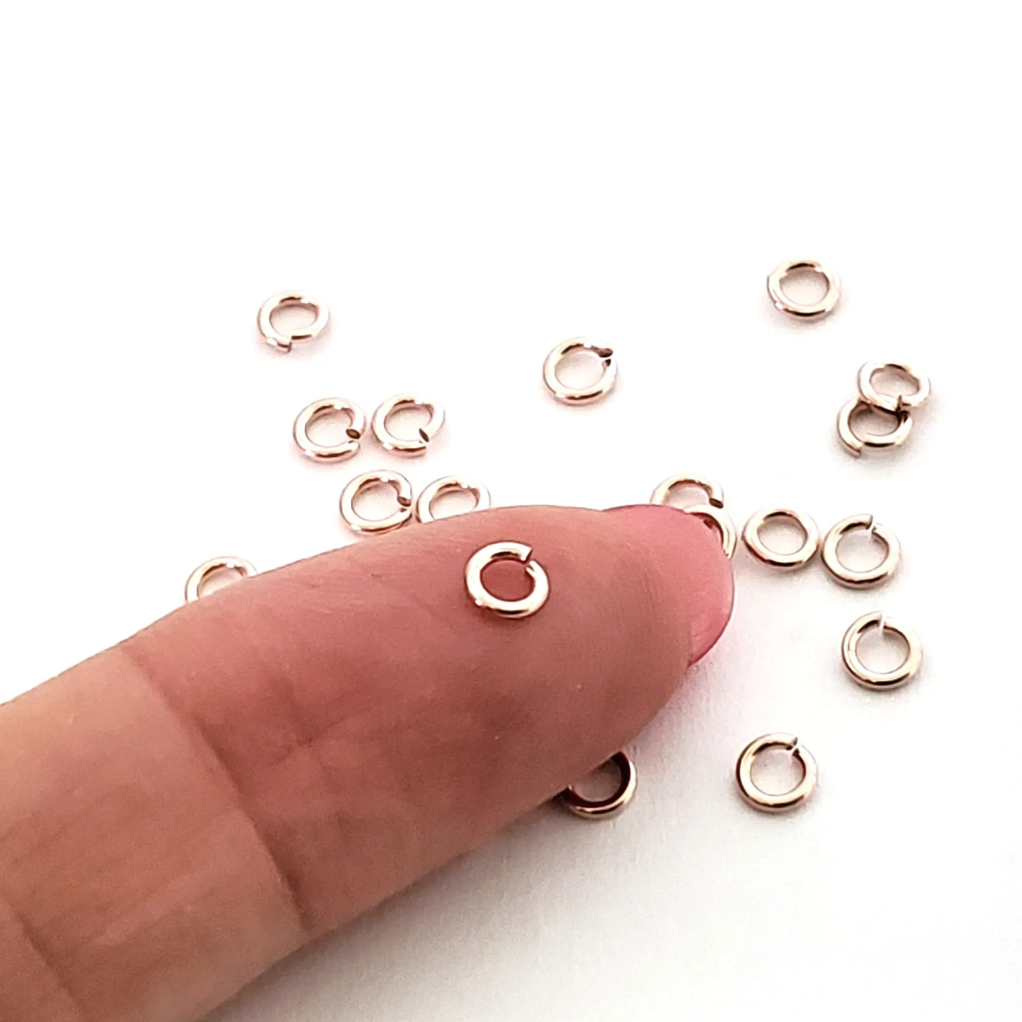 Rose Gold-Filled JumpLocks?, 4x0.8mm (20 gauge), 100 Pieces, Non-Tarnish, 408JL