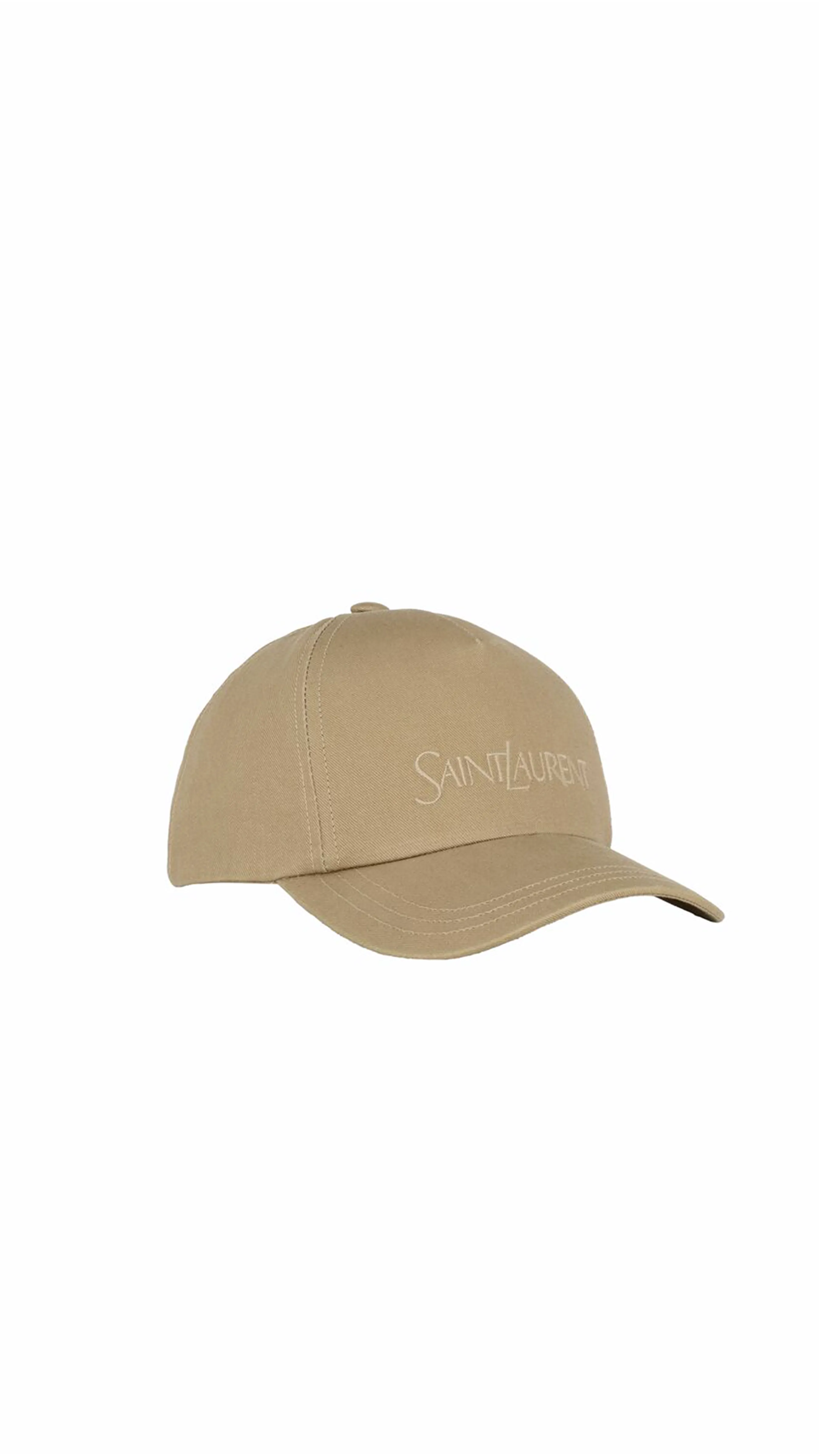 Beige Saint Laurent Gabardine Cap