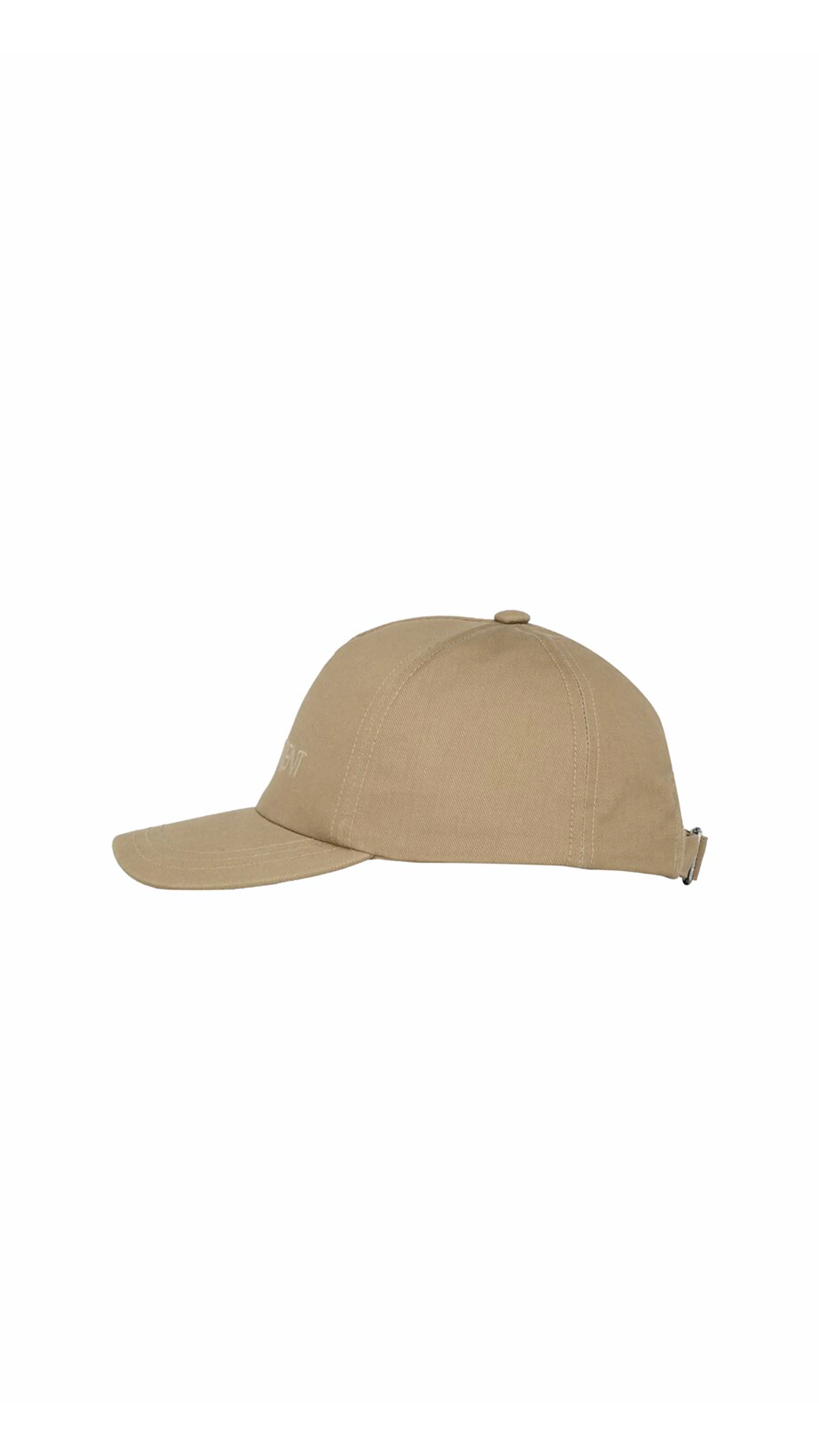 Beige Saint Laurent Gabardine Cap