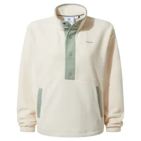 Sawford Womens Half Zip Fleece - Ecru