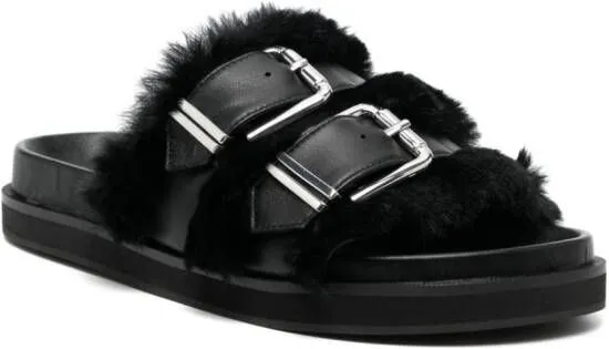 Grey Senso Zali double-buckle leather sandals