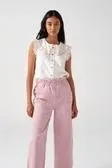 Seventy + Mochi Loui Pants - Dusty Rose Wide Stripe: XS