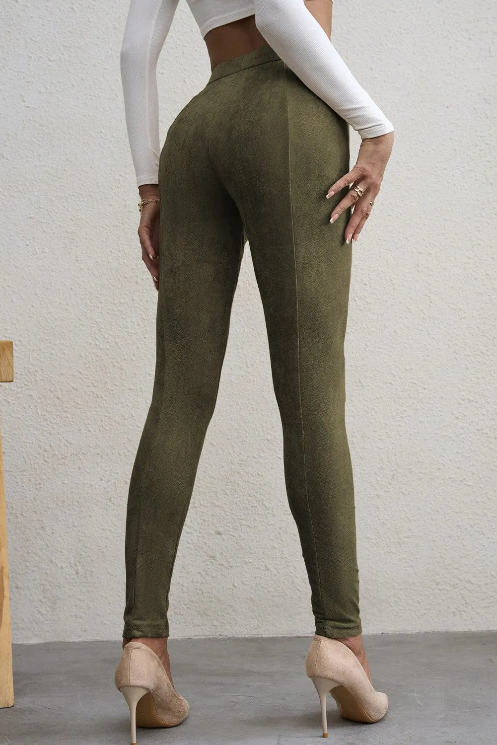 Skinny Faux Suede Leggings