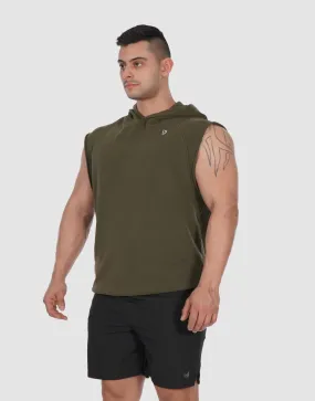 Sleeveless Hoodie with Amped Design