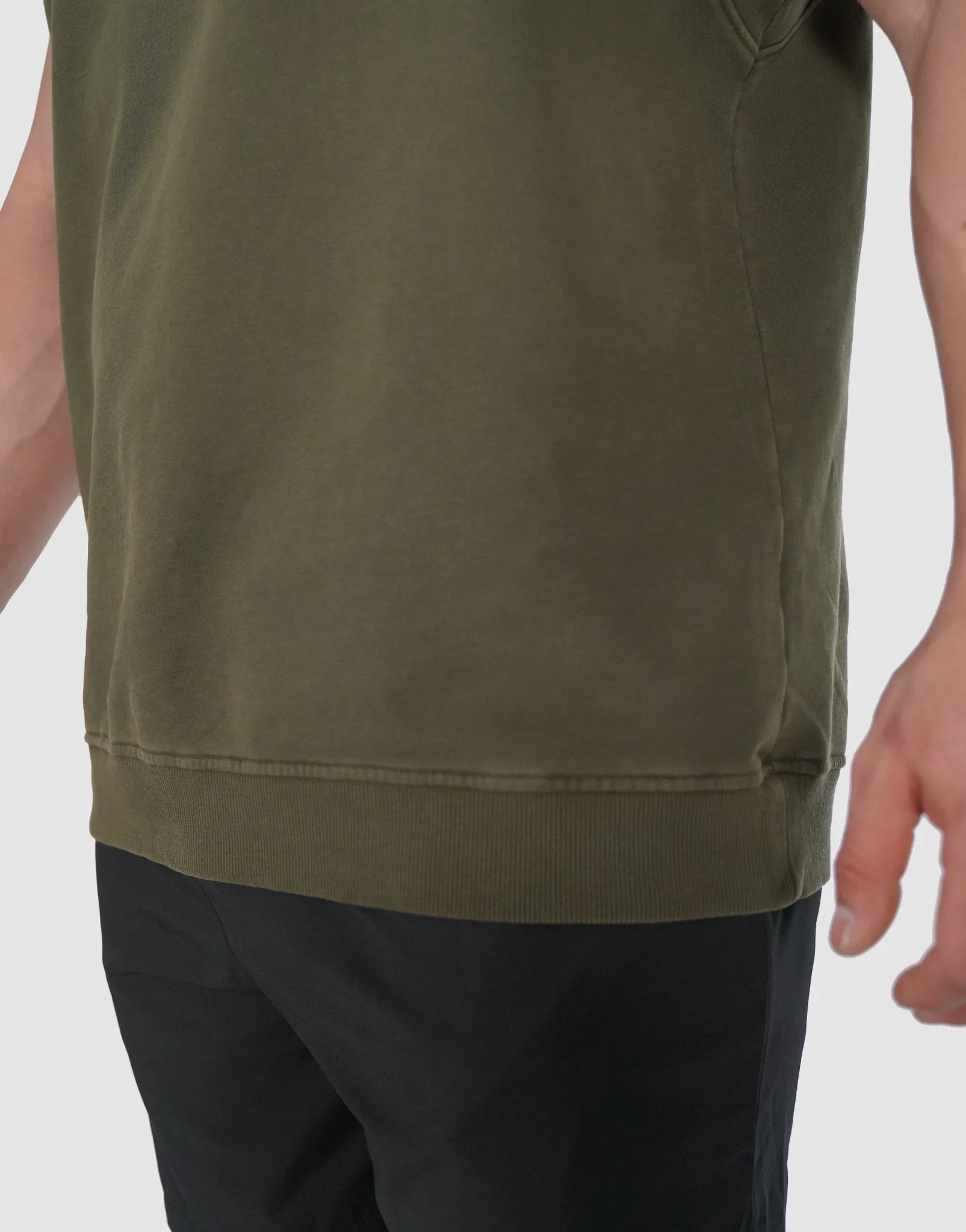 Sleeveless Hoodie with Amped Design