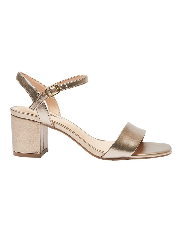 Soft Gold Metallic Leather Heather Sandals