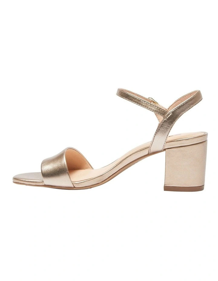 Soft Gold Metallic Leather Heather Sandals