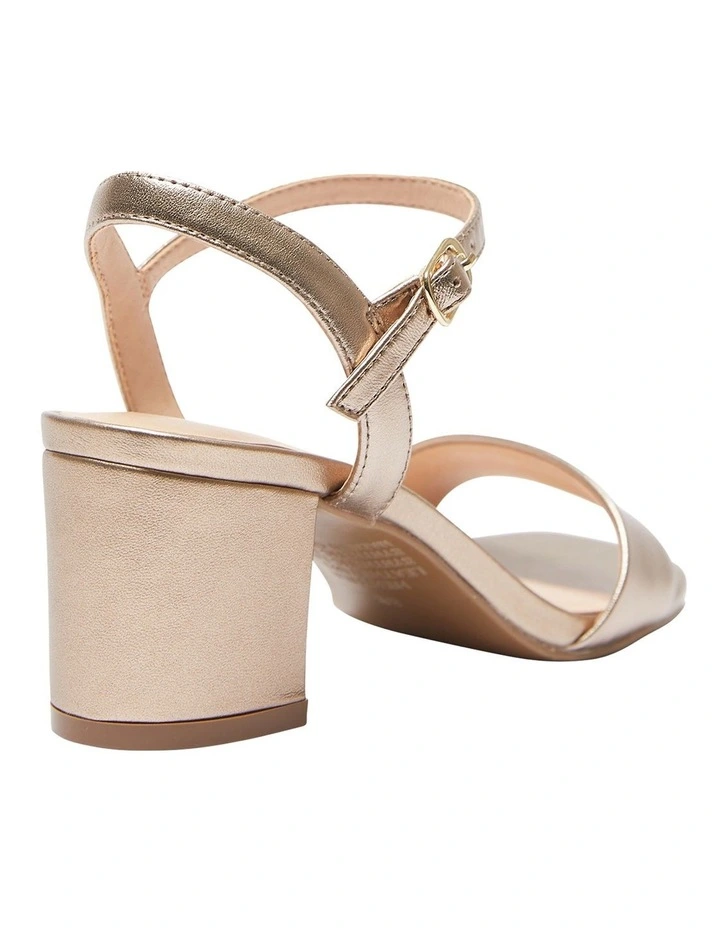 Soft Gold Metallic Leather Heather Sandals