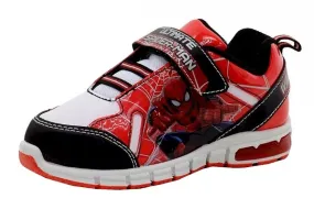 Spiderman Red, Black, and White Light Up Fashion Sneakers for Boys