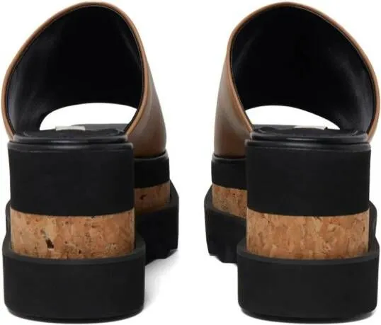 Stella McCartney 80mm Sneak-Elyse Platform Sandals Brown