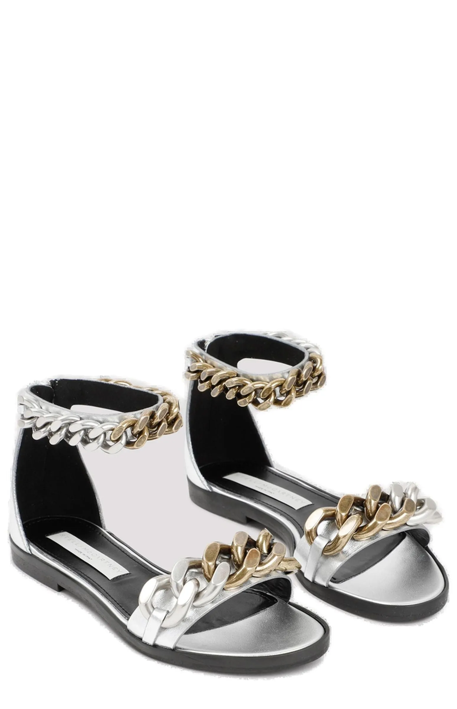 Stella McCartney Open Toe Sandals with Chain-Link Detail