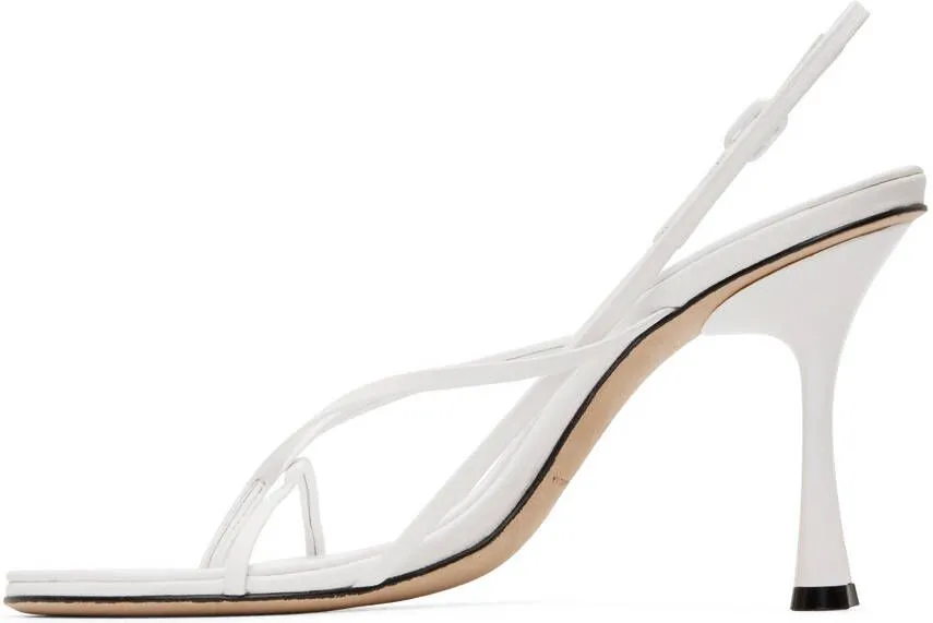 Studio Amelia White Wishbone 90 Heeled Sandals