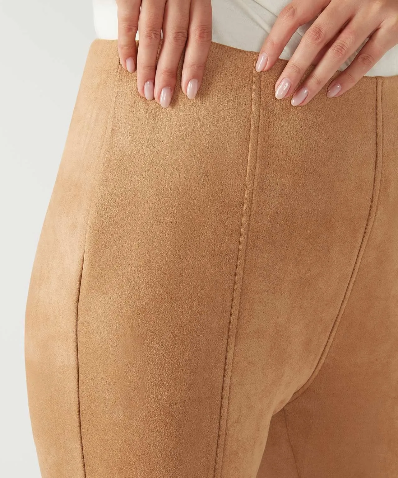 Suede Tummy Tuck Leggings