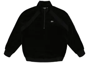 LACOSTE Velour Half-Zip Track Top Black