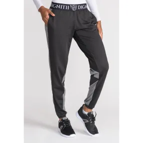 Tech Loose Leggings - Black & Grey Mesh -> Black Grey Mesh Tech Loose Leggings.