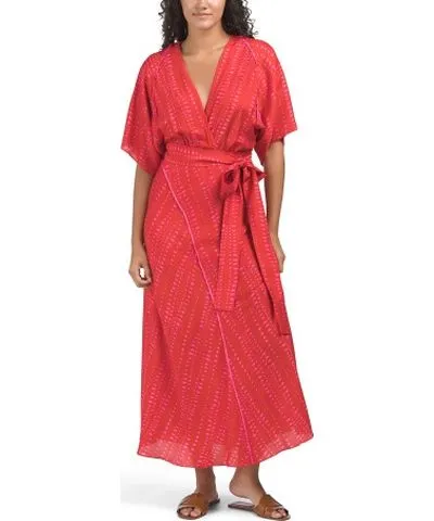 TJ Maxx Malika Maisa Silk Blend Long Cover-Up Dress Women