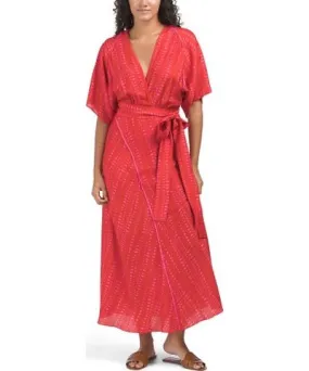 TJ Maxx Malika Maisa Silk Blend Long Cover-Up Dress Women