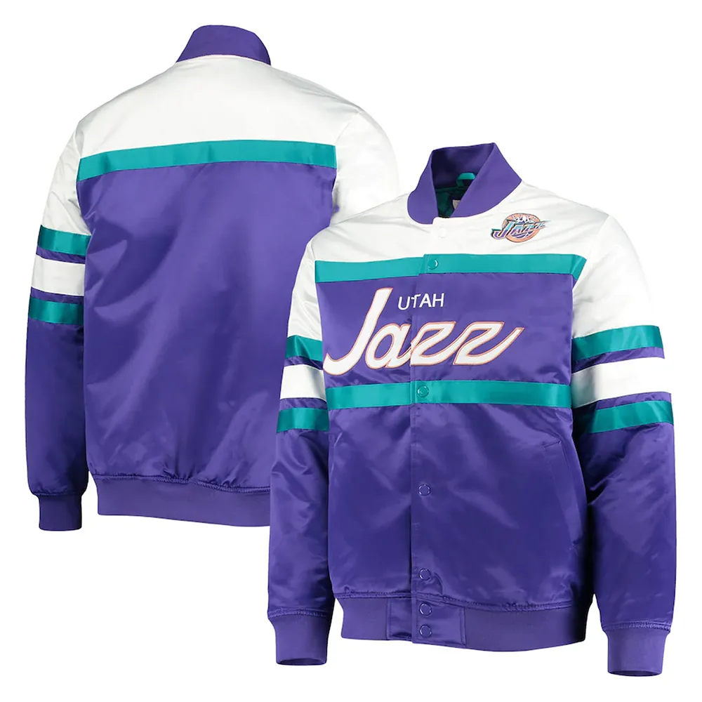 Utah Jazz Purple/White Satin Jacket