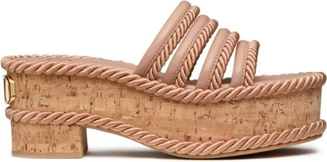 Pink Valentino Garavani VLogo Summerblocks wedge sandals